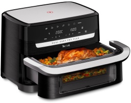 Аэрогриль Tefal Dual Easy Fry Flex EY9228E0 серебристый/ черный
