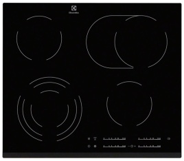 Электрическая варочная панель Electrolux EHF6547FXK 59 см, 4 конфорки стеклокерамика, черный