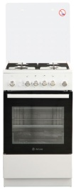Газовая плита De luxe 5040.40г 50 см, 43 л, 4 конфорки, белый