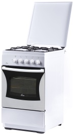 Газовая плита Flama FG 24023 W 50 см, 50 л, 4 конфорки, белый