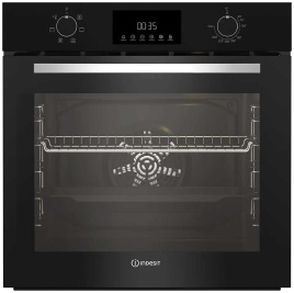 Электрический духовой шкаф Indesit IFE 3644 J BL 59 см, 72 л, гриль и конвекция, черный