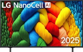 Телевизор LG 65NANO80A6B.ARUG, 65 дюйма, 4K Ultra HD, смарт ТВ, WebOS 25, темно-синий