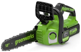 Цепная пила аккумуляторная Greenworks GD24CS30, 24V.