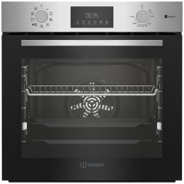 Электрический духовой шкаф Indesit IFSE 3841 J IX 59 см, 72 л гриль конвекция, серебристый
