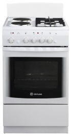 Комбинированная плита De luxe 506022.03гэ(щ) ЧР-030 50 см, 54 л, 4 конфорки, белый