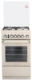 Газовая плита De luxe 5040.40г(кр) ЧР-016 50 см, 43 л, 4 конфорки, бежевый