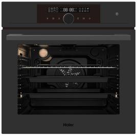 Электрический духовой шкаф Haier HOX-FP5RAGG 59 см, 76 л гриль конвекция, графит