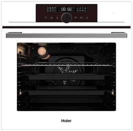 Электрический духовой шкаф Haier HOX-FP5RAWB 59 см, 76 л гриль конвекция, белый