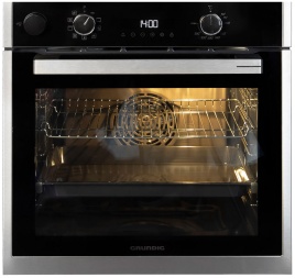 Электрический духовой шкаф Grundig GEBD19300B 59 см, 71 л гриль конвекция, серебристый