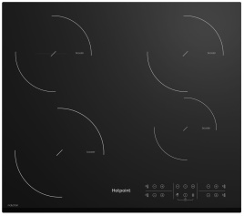 Электрическая варочная панель Hotpoint HB 2560S BF 59 см, 4 конфорки стеклокерамика, черный