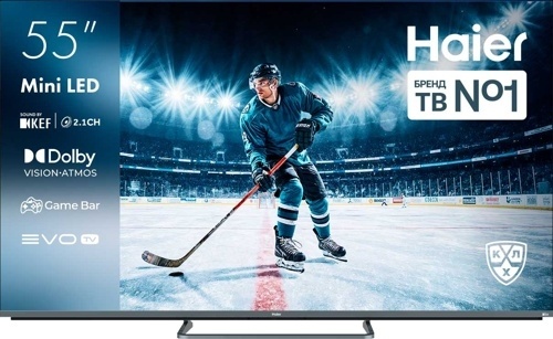 Телевизор Haier 55 MiniLED M4, 4K UHD 3840 х 2160, Mini LED, серебристый фото 1