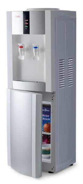 Кулер для воды напольный AEL LD-AEL-47c white/silver с шкафчиком фото 2
