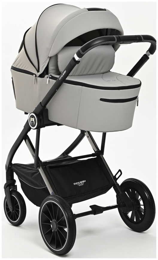  Коляска 2 в 1 Ining Baby KR350 light grey фото 3