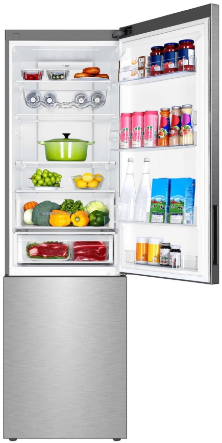 Двухкамерный холодильник Haier C4F640CXU1 No frost, серебристый фото 5