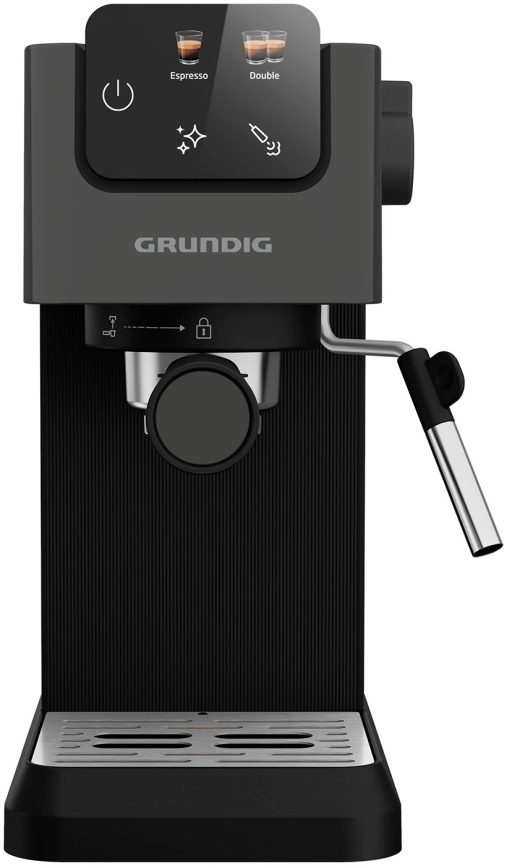 Кофеварка рожкового типа Grundig KSM 4330, черный, 15 бар, капучинатор фото 2
