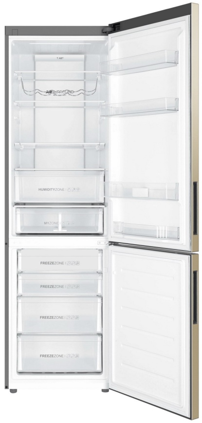 Двухкамерный холодильник Haier C4F640CCGU1 No frost, кремовый фото 2