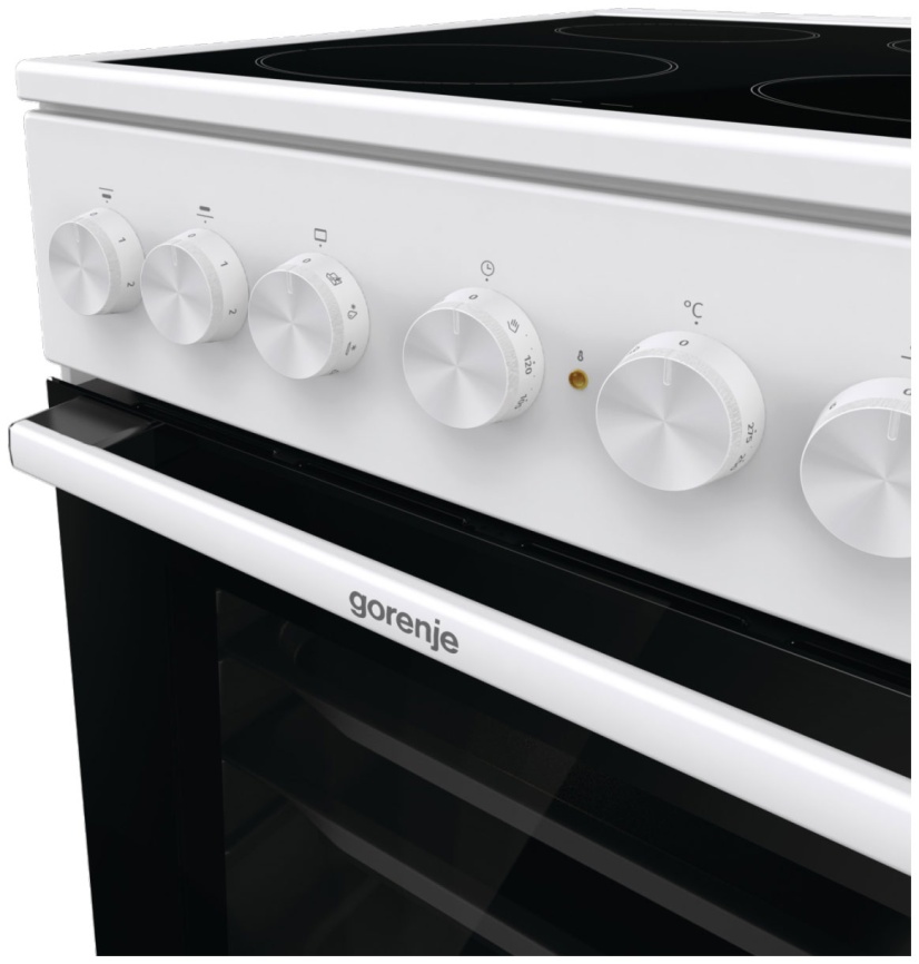 Электроплита Gorenje GEC5B41WG 50 см, 4 конфорки, белый фото 3