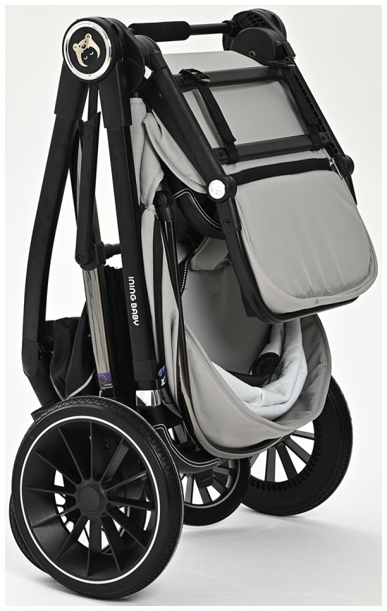 Коляска 2 в 1 Ining Baby KR350 light grey фото 18