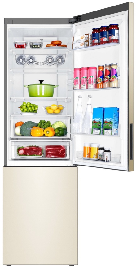 Двухкамерный холодильник Haier C4F640CCGU1 No frost, кремовый фото 4