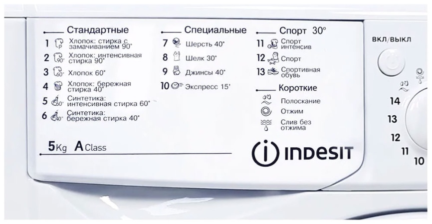 Стиральная машина Indesit IWSB 5085 автомат 5 кг, белый фото 3