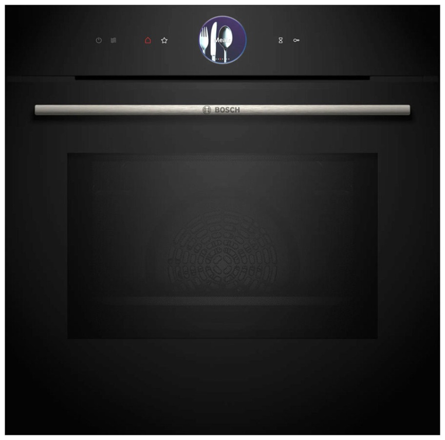 Электрический духовой шкаф Bosch HMG776NB1 59 см, 67 л, гриль и конвекция, черный фото 1