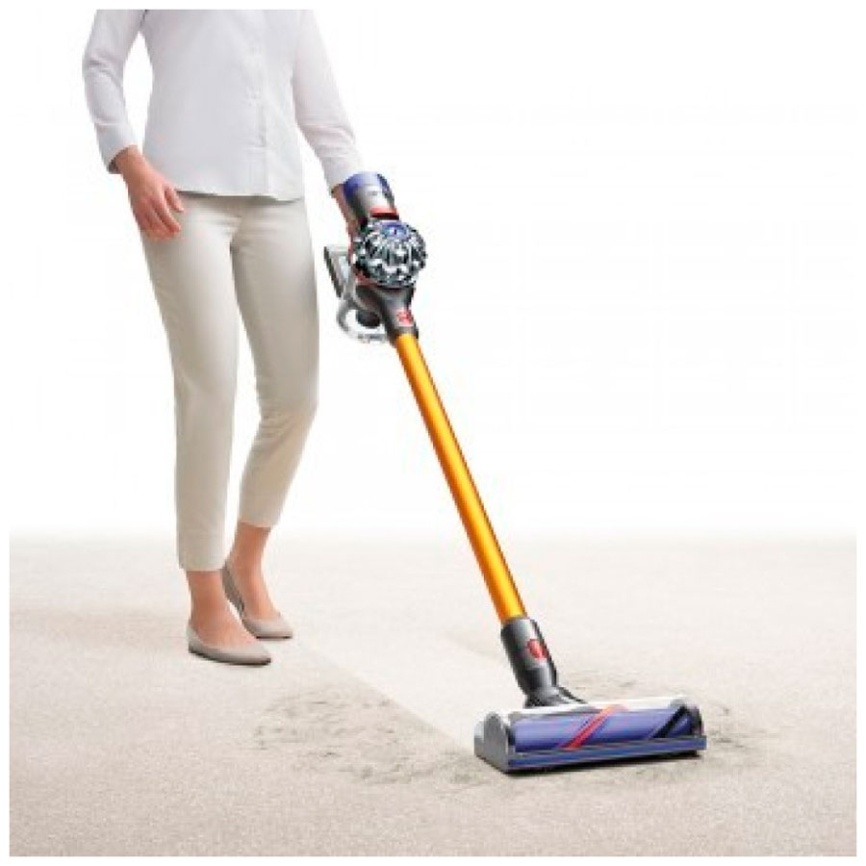 Беспроводной вертикальный пылесос Dyson V8 Absolute SV25 в цвете Silver/Yellow фото 3