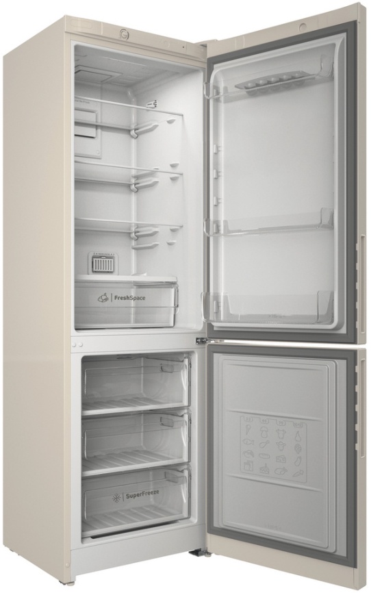 Двухкамерный холодильник Indesit ITR 4180 E No frost, бежевый фото 3