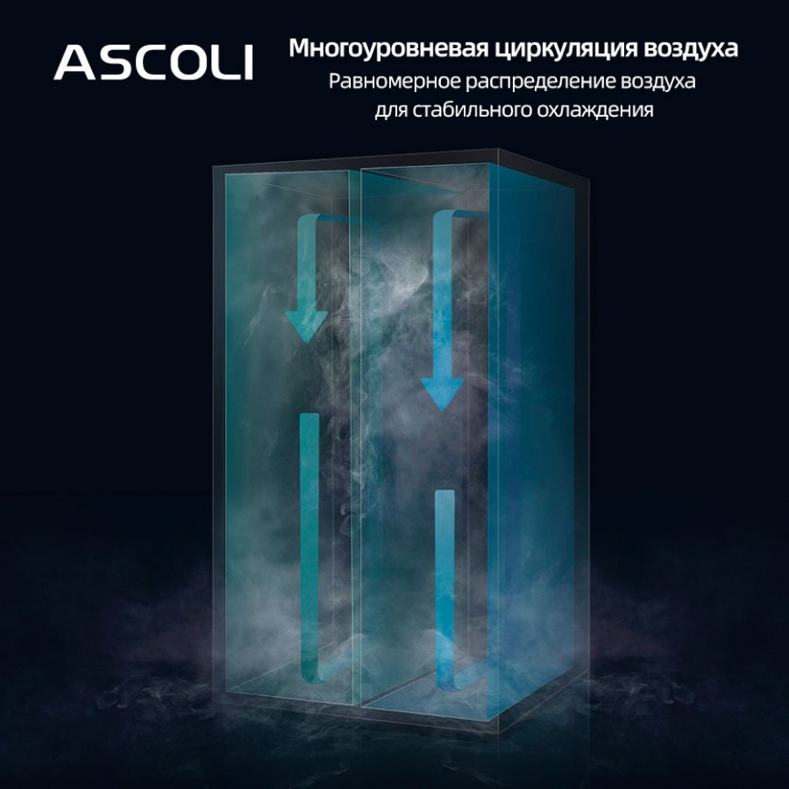Холодильник Side-by-Side Ascoli Холодильник Side-by-Side Ascoli ACDW450WIB No Frost, 450 л, белый фото 4