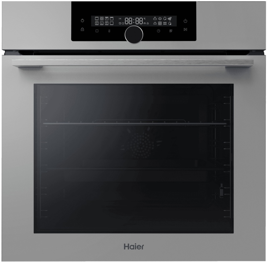 Электрический духовой шкаф Haier HOQ-F6QAN3GG 59 см, 72 л гриль конвекция, серый фото 1