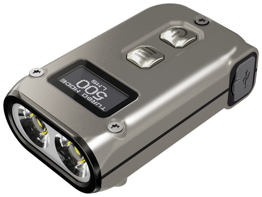 Наключный фонарь Nitecore TINI2 Ti OSRAM P2 x 2 Titan 500 Люмен 60 часов 83 метра USB-C фото 1