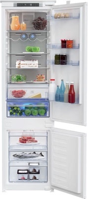 Встраиваемый двухкамерный холодильник Beko BCNA 306 E2S No frost, белый фото 1