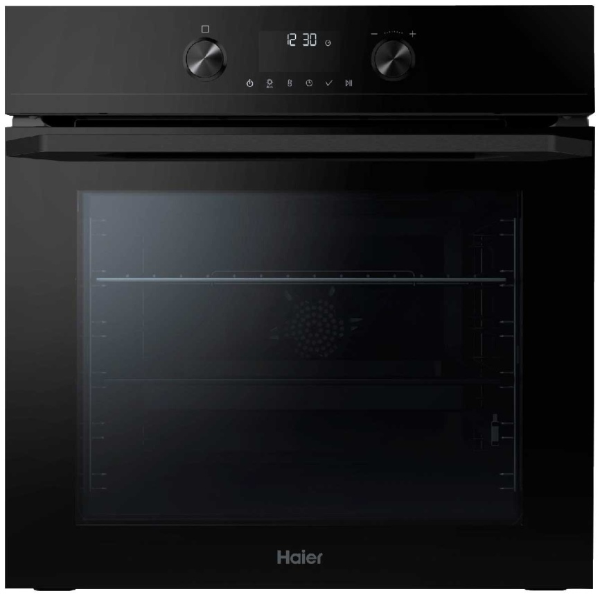 Электрический духовой шкаф Haier HOQ-K5AAN3GB 59 см, 72 л, гриль, черный фото 1