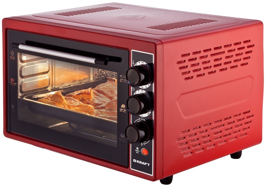 Электропечь Kraft KF-MO 3804 KR красный фото 1