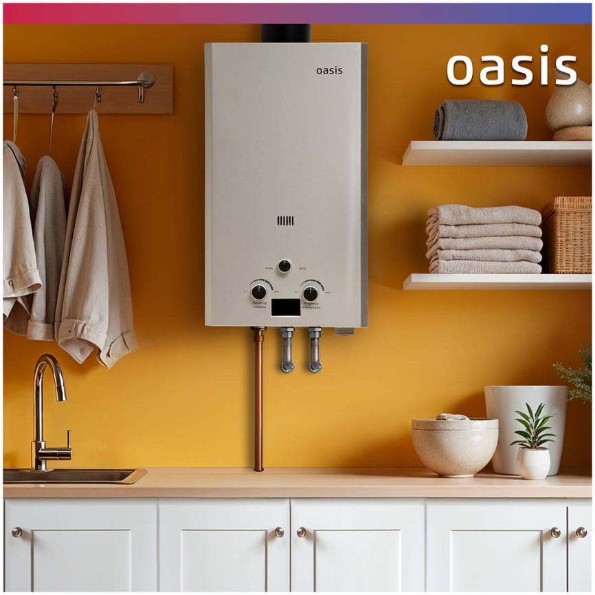 Газовый водонагреватель Oasis OR-24 S стальной фото 7