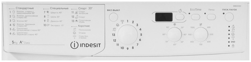 Стиральная машина Indesit IWSD 51051 CIS автомат 5 кг, белый фото 2