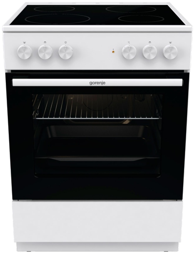 Электроплита Gorenje GEC6A11WG 60 см, 4 конфорки, белый фото 1