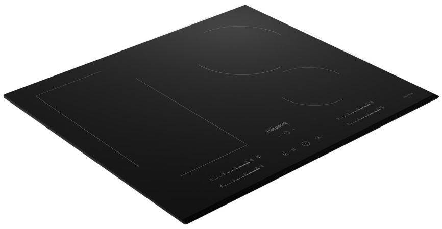 Электрическая варочная панель Hotpoint HS 1560B BF 58 см, 4 конфорки стеклокерамика, черный фото 5
