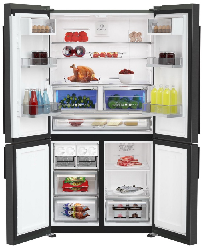 Многокамерный холодильник Grundig GQN20130LXBR No frost, серый фото 4