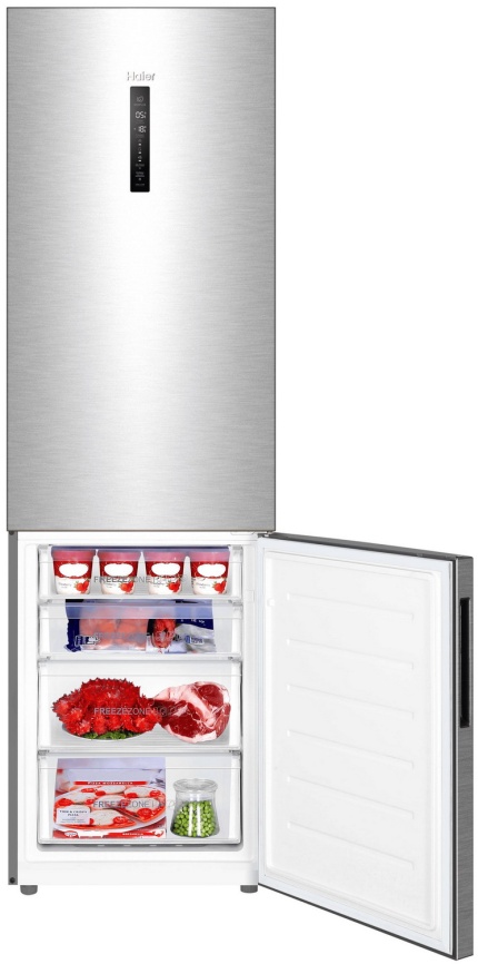 Двухкамерный холодильник Haier C4F640CXU1 No frost, серебристый фото 6