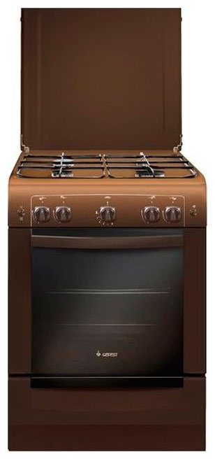 Газовая плита Gefest 6100-01 0001 60 см, 52 л, 4 конфорки, коричневый фото 1