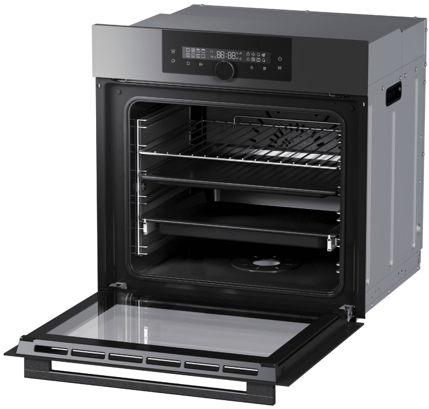 Электрический духовой шкаф Haier HOQ-F6QSN3DG 59 см, 72 л гриль конвекция, графит фото 4