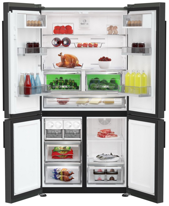Многокамерный холодильник Grundig GQN20130LXBR No frost, серый фото 2
