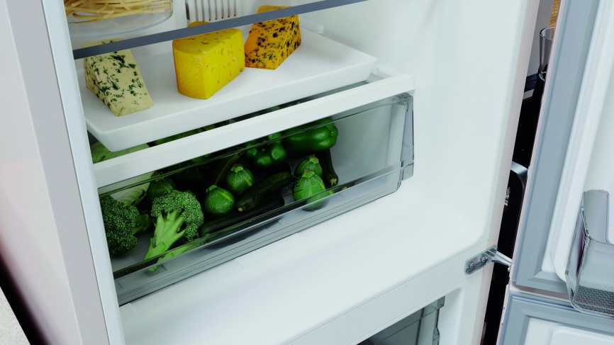 Двухкамерный холодильник Hotpoint HT 5180 AB No frost, бежевый фото 6