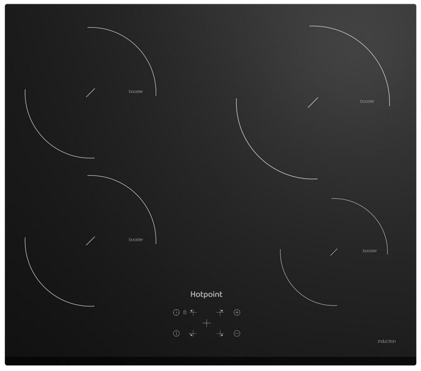 Электрическая варочная панель Hotpoint HQ 1460S BF 58 см, 4 конфорки стеклокерамика, черный фото 1