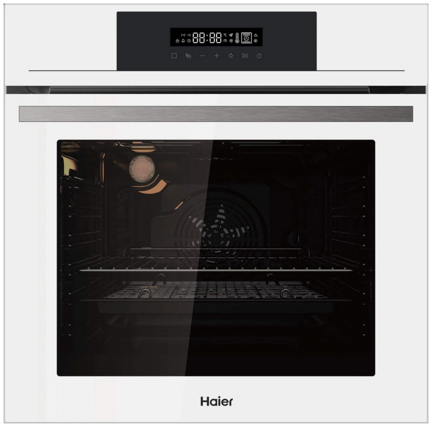 Электрический духовой шкаф Haier HOX-FP3AWB 59 см, 76 л гриль конвекция, белый фото 1