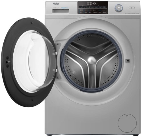 Стиральная машина Haier HW70-BP12959ASE 7 кг, стирка с паром, серебристый фото 2