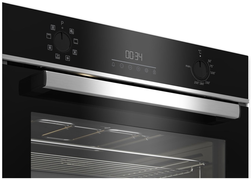 Электрический духовой шкаф Beko BBCM13300X 59 см, 48 л гриль конвекция, серебристый фото 3