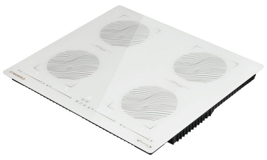 Электрическая варочная панель Maunfeld CVI594SB2WHF Inverter 59 см, 4 конфорки стеклокерамика, белый фото 4