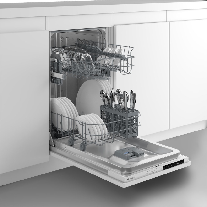 Встраиваемая посудомоечная машина Indesit DIS 1C59, половинная загрузка фото 4