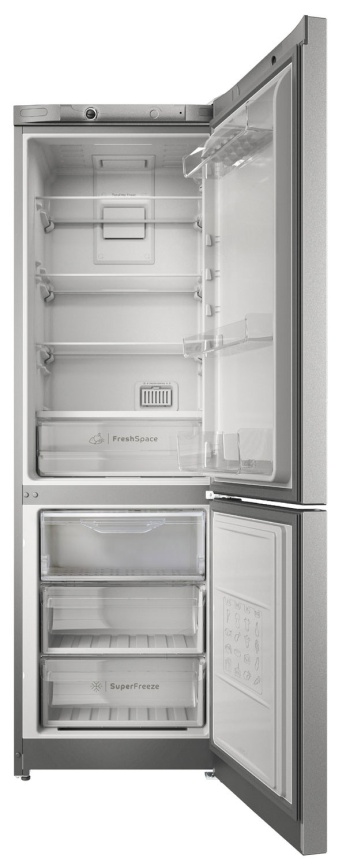 Двухкамерный холодильник Indesit ITS 4180 XB No frost, серебристый фото 2